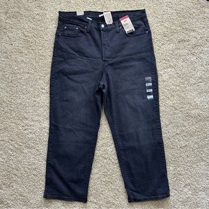 Levi’s Ribcage Straight Ankle Jeans 18W Stretch Super‎ High Rise Button Fly